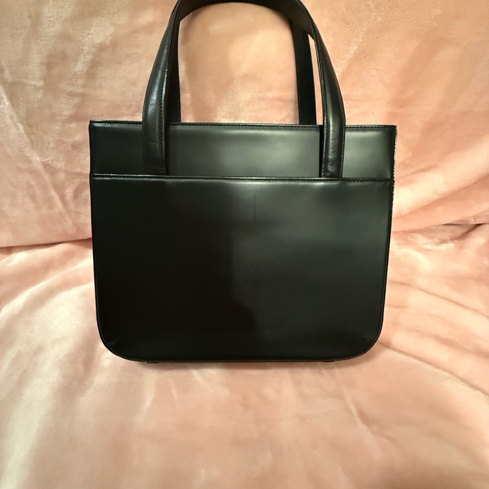 Burberry Black and Check Leather Handbag - Picture 4 of 9